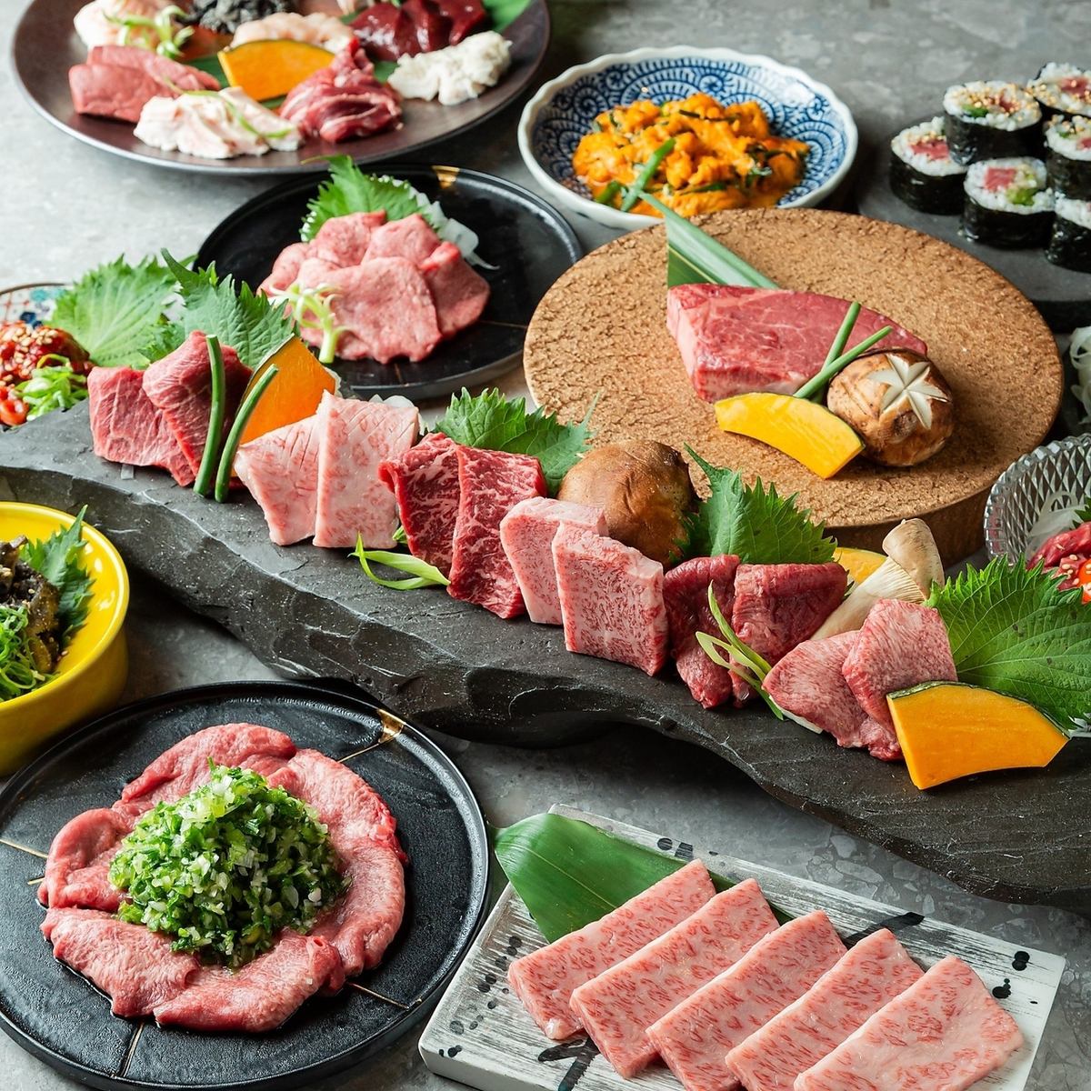 【国産A5ランクのお肉を上質空間で】新鮮だからできる生モノも有