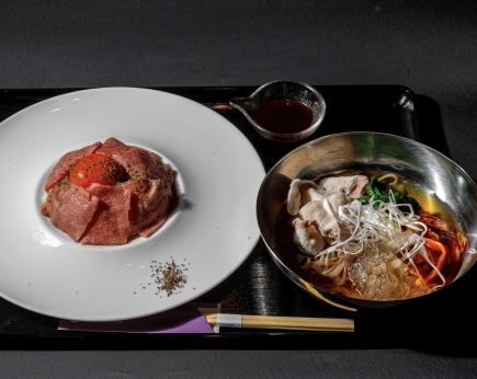 午餐限定10餐菜單【冷麵+烤牛肉飯套餐】1500日圓(含稅)!
