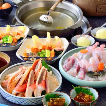 ≪Crab & Fugu≫ Kani Fugu House [Koto Course] You can enjoy both crab and blowfish ♪ Total 6 dishes 6500 yen (tax included)