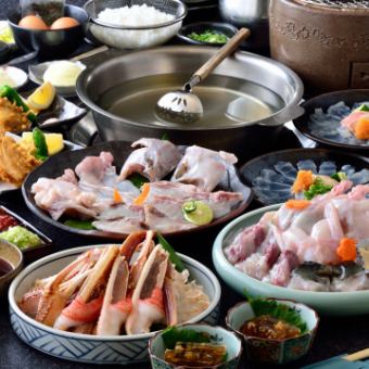 ≪Crab & Fugu≫ Kani Fugu House [Hibiki Course] You can enjoy both crab and blowfish ♪ Total 8 dishes 9500 yen (tax included)