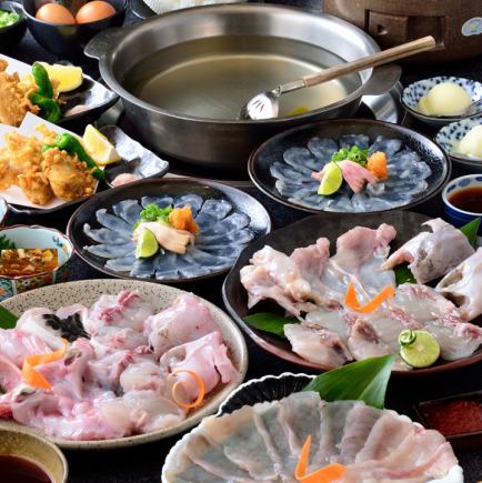 Exquisite! <<Blowfish>> with Milt [Tora Fugu ◆Extreme full course] 9 dishes including grilled blowfish, tessa, and milt, etc. 9,350 yen (tax included)