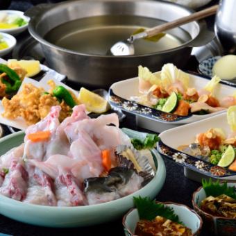 [Affordable price with all-you-can-drink] Fugu tasting banquet “Kana” course: 9000 yen (tax included)!!