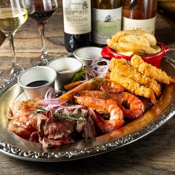日～木限定500円OFF【エビバリクラシックコース】全6品＋生ビール含2.5h飲み放題付【4,500円】