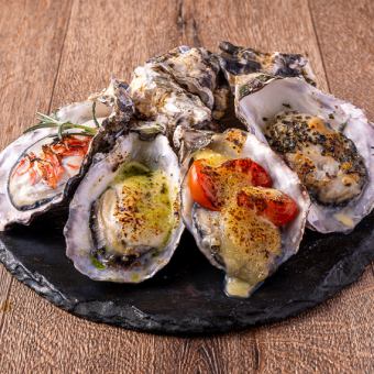 兵庫県産焼き牡蠣4種盛り合わせ