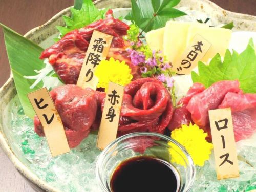 請高田站美味的馬肉。與清酒的兼容性◎