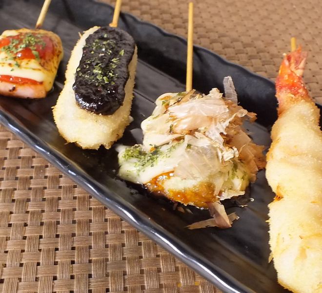 The creative kushikatsu that the owner is proud of is also very popular!