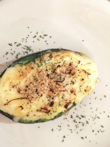 Baked avocado gratin style