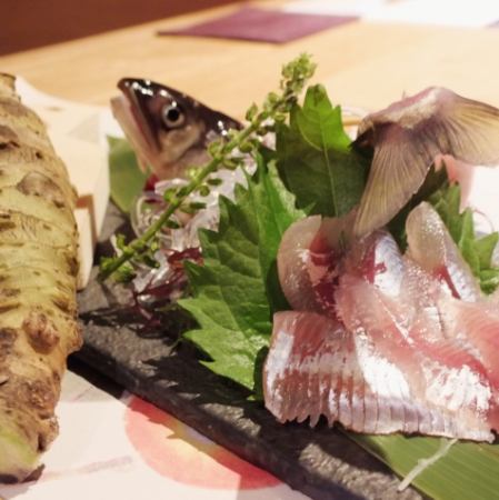 1 live sweetfish sashimi