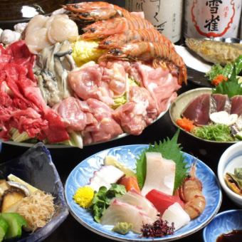 With hotpot [Ninpei's proud hotpot & seasonal cuisine course] 8 dishes/5000 yen/2 hours all-you-can-drink included!