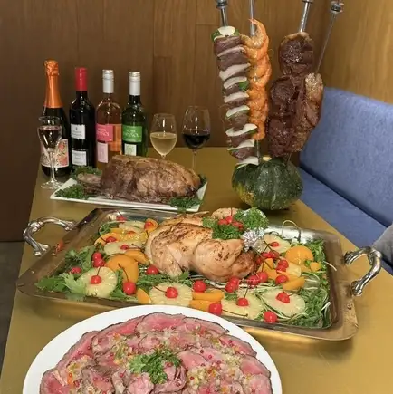 【12/24.25.26日限定X’mas Dinner】12種のシュラスコ＋特性クリスマスビュッフェ5500円