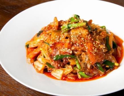 【平日3H、週末2H飲み放題付き！】豚キムチなど定番メニュー全7品「お試しコース」3500円(税込)