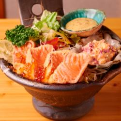 Salmon rare cutlet