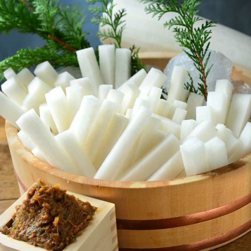 無限大根　肉味噌付き