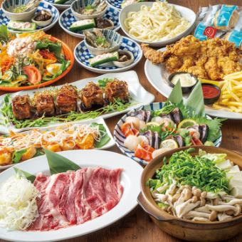 ◇ミライザカ厳選コース◇黒毛和牛のすき焼き付き♪【2.5H飲み放題付/5000円】