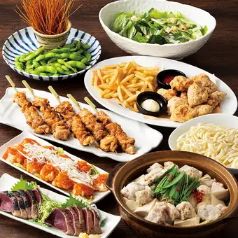 ◆居酒メシコース◆特製もつ鍋付き♪【2.5H飲み放題付/4000円】