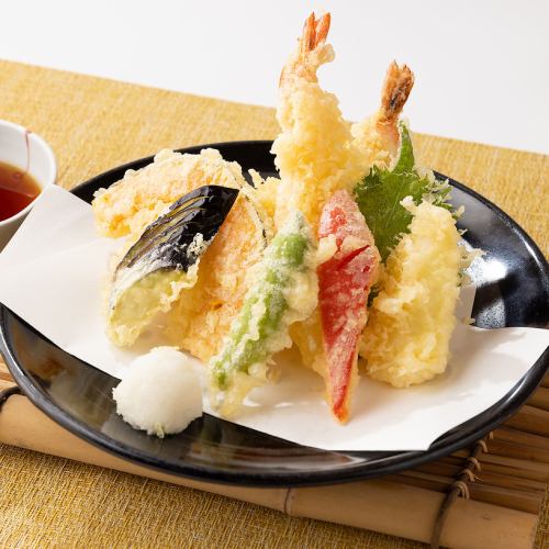 足赤海老の天ぷら盛合せ