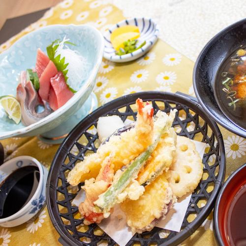 刺身天ぷら定食