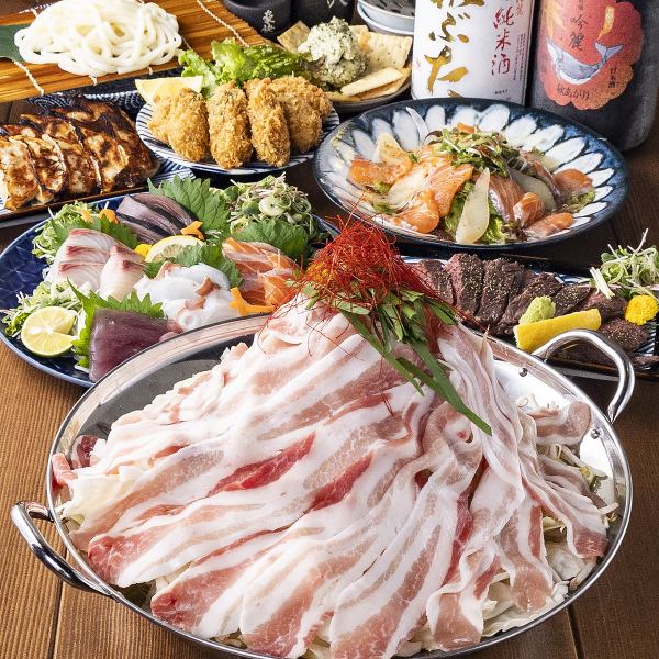 [120 minutes (last order 100 minutes) with all-you-can-drink!] Motsunabe or eruption kimchi nabe and 3 kinds of sashimi, etc. ◆ 8 dishes in total 4,500 yen (tax included)