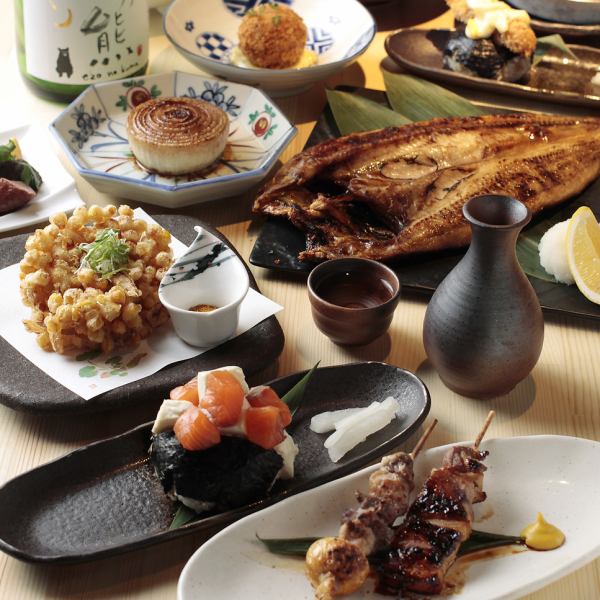 If you're looking for an izakaya where you can enjoy [Hokkaido gourmet around Sapporo Station]! From atka mackerel, zangi, crab miso grilled to local gourmet dishes♪