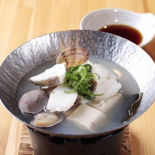 Cod and clam boiled tofu