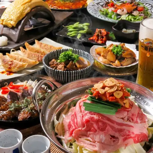 适合各种宴会！【含3小时畅饮】10道菜，包括七福的滨松煎饺和豚骨牛排◆5000日元（含税）