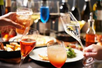 歓迎会に！【2時間飲み放題付】メインはマグレ鴨と国産牛の塩釜焼き！！石窯料理贅沢フルコース