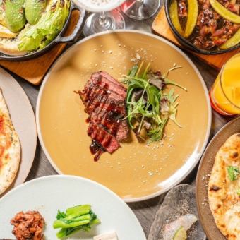 【2時間飲み放題付】メインは国産牛のロースト！夏の食材をふんだんに使った石窯料理フルコース