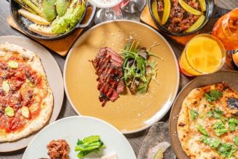【2時間飲み放題付】メインは国産牛のロースト！夏の食材をふんだんに使った石窯料理フルコース