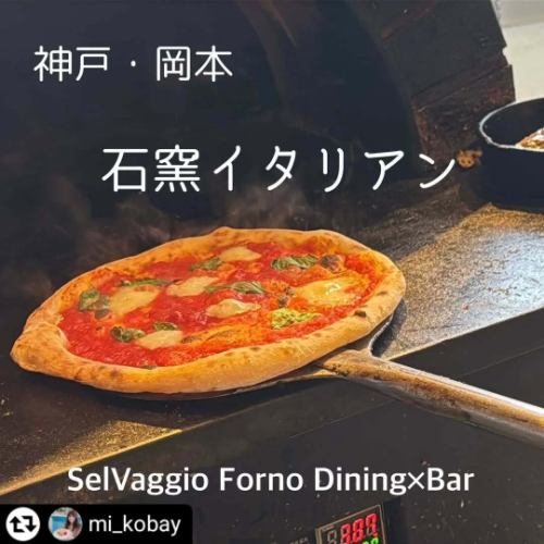 ご来店、ご紹介ありがとうございます✨

#リポスト - @mi_kobay 
神戸・岡本「SelVaggio Forno Dining×Bar（セルバッジョフォルノ）」
@selvaggio6655 

天井高約5mという開放的な空間が印象的なイタリアンダイニング。ソファー席やハイチェア席が並ぶおしゃれな空間で、石窯料理と多彩なドリンクをゆったりと楽しめます。、

■ 素材の甘みが際立つ「窯焼き野菜5種盛り合わせ」
春キャベツやスナップエンドウ、そら豆、新玉ねぎ、椎茸といった旬の野菜を、石窯でじっくり焼き上げた一皿。特に新玉ねぎの甘さは格別で、噛んだ瞬間にじゅわっと旨味が広がります。石窯ならではの遠赤外線の効果で、素材本来の美味しさを引き出しています。

■ 香ばしさと深みの「丹波鶏もも肉の窯焼き」
表面は香ばしく、中はしっとりと仕上がった丹波鶏のもも肉に、針生姜と中国醤油を合わせたオリジナルのソースが絶妙にマッチ。針生姜のピリッとしたアクセントと、少し甘めの醤油のコクが鶏の旨味を引き立てます。

■ とろける王道「水牛モッツァレラのマルゲリータ」
濃厚な水牛モッツァレラチーズをたっぷり使ったマルゲリータは、まさに王道の美味しさ。石窯で焼き上げた生地は香ばしく、チーズのとろけ具合とトマトソースの酸味がバランスよくまとまっています。

■ 春の香りが広がる「桜エビとアスパラガスのガーリックピザ」
香ばしい桜エビの風味がたまらない一品。シャキッとしたアスパラガスとガーリックの香りがアクセントになり、軽やかさの中に、しっかりとした旨味が感じられる仕上がりです。

■ 個性際立つドリンクも
元々バー経営をしていたため、食事を引き立ててくれる存在のドリンクにもこだわりがあり、バリエーションも充実。

スタイリッシュで落ち着いた空間の中で、石窯ならではの香ばしさと素材の良さを存分に堪能できる「SelVaggio Forno」。一品一品が丁寧に仕上げられており、料理もドリンクも印象に残るものばかり。普段使いはもちろん、少し特別な夜にもおすすめのダイニングバーです✨

————————————————————————
SelVaggio Forno Dining×Bar, located in Okamoto, Kobe, is an Italian dining bar known for its spacious interior with ceilings soaring up to five meters high.

Within this stylish and relaxed atmosphere, guests can fully enjoy the rich, smoky flavor and natural goodness that only stone oven cooking can bring. Each dish is carefully prepared, leaving a lasting impression along with thoughtfully crafted drinks. Perfect for everyday dining as well as special evenings.
————————————————————————

#セルバッジョフォルノ #神戸イタリアン #神戸ディナー #神戸グルメ #岡本グルメ #神戸バー #石窯 #石窯料理 #本山グルメ #摂津本山 #kobe #kobejapan