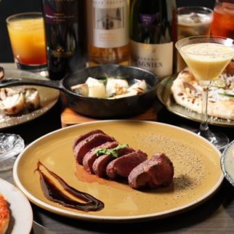 メインは仔牛のハラミの窯焼き！秋の食材をふんだんに使った石窯料理フルコース 3500円(税込)