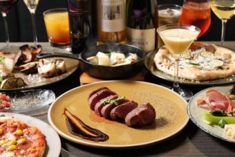 メインは仔牛のハラミの窯焼き！秋の食材をふんだんに使った石窯料理フルコース 3500円(税込)