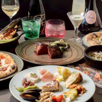 【お料理のみ】メインは国産牛の釜焼き！春の食材をふんだんに使った石窯コース5500円(税込)