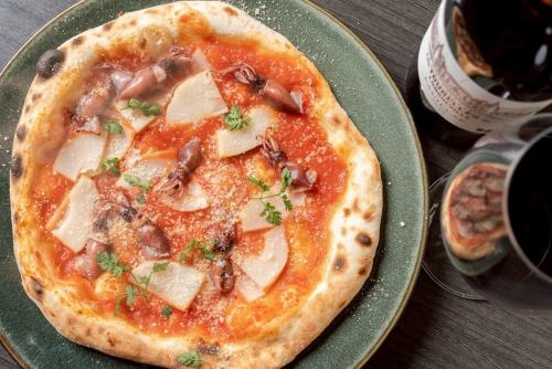 ホタルイカと筍のアラビアータ