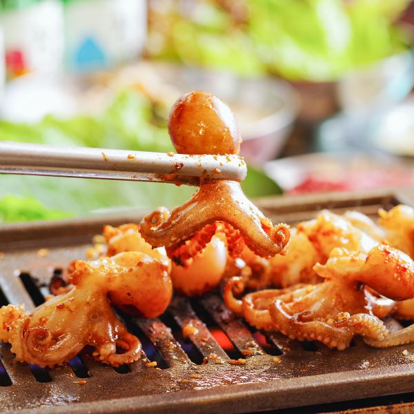 話題の【チュクミ】新鮮ぷりぷりイイダコ！新メニューも♪本場ならではの味を再現した焼き飯もおすすめ★