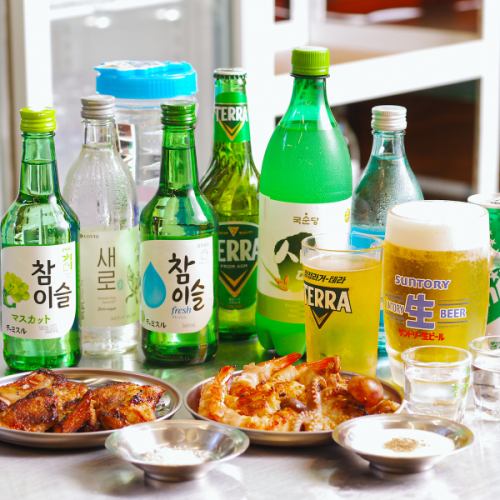 【韓国焼酎】韓国ホルモン焼肉専門店で乾杯♪韓国のお酒・ジュースを豊富にそろえております♪