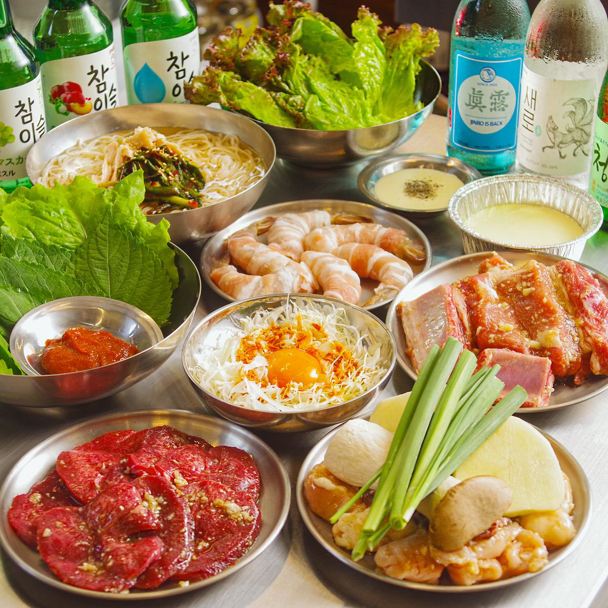 本場の韓国・釜山の大衆焼肉店を再現した韓国焼肉！