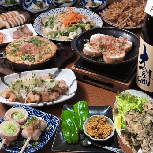 ★ 【120分飲放付】もつ鍋なし　人気メニューをコースで！料理11品　6300円⇒6000円(税込)