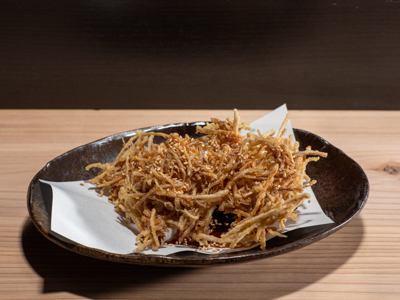 ごぼうの甘辛揚げ