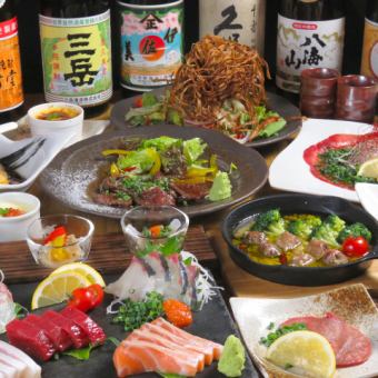 [Monday to Thursday only] Luxury course <7 kinds of sashimi/exquisite yukhoe/Japanese black beef steak> 120 minutes all-you-can-drink 6600 yen → 6000 yen