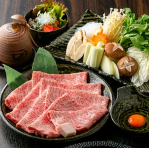 [Nabeya Esaki] Recommended dish ◎Special selection Saga beef sukiyaki hotpot course 6,300 yen (tax included)