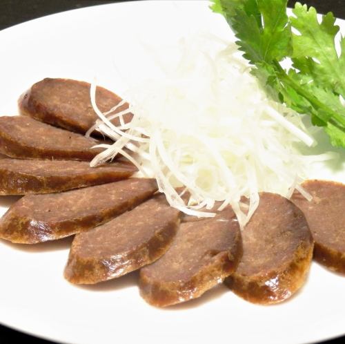 Thinly sliced sausage