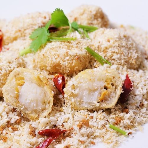 Crispy breaded scallops