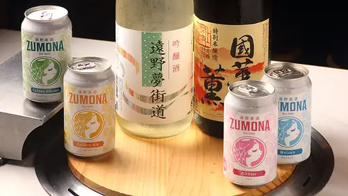 来自岩手县东野市的当地清酒和精酿啤酒