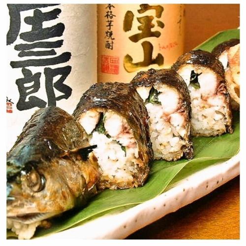 秋刀魚の丸ごと焼きおにぎり