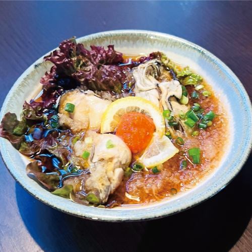 Hiroshima Prefecture: Oysters with green onion and ponzu sauce