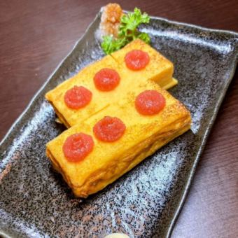 だし巻き玉子明太のせ