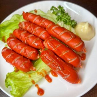 赤ウインナー焼き