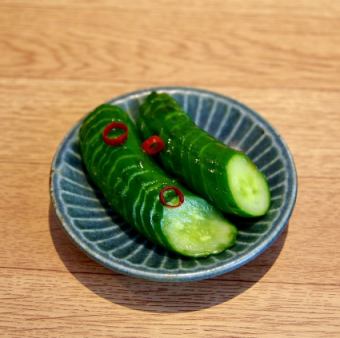 きゅうりのにんにく醤油漬け