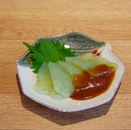田楽味噌の刺身こんにゃく