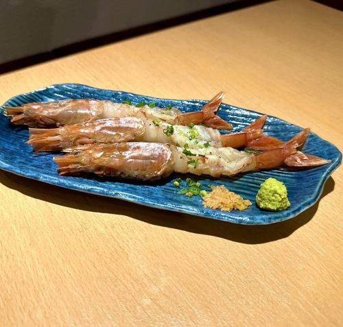 大赤エビの炙り刺し